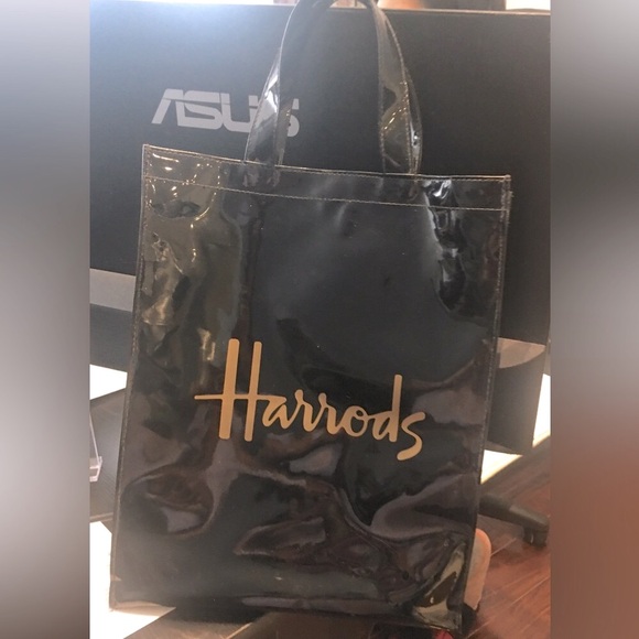 Harrods black pattern bag from London England - Picture 6 of 9